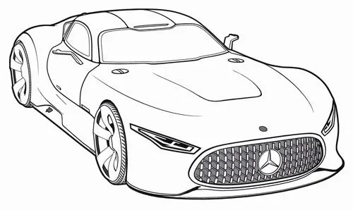21 Bé tập tô màu ô tô cổ điển mui xe đèn pha rõ nét