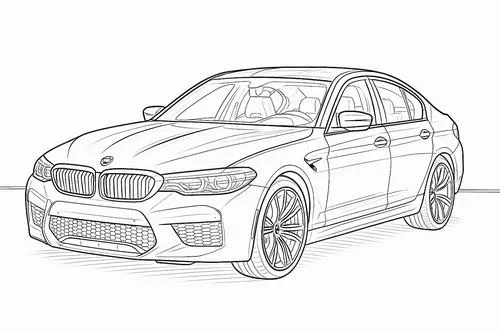 14 Trang học tô màu xe con phối màu sáng tối rèn vận động tinh