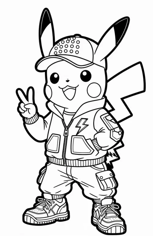 118 Tô màu vui Pikachu dịu dàng tạo giờ chơi thoải mái cho bé 5 tuổi.