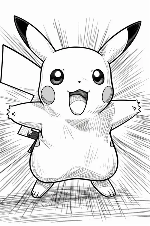 110 Hình tô màu Pikachu phóng điện nhẹ nhàng cho bé 3 tuổi.