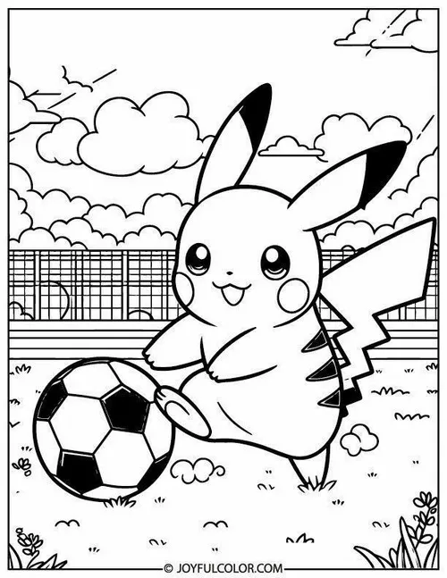 115 Cách tô Pikachu đuôi sét nổi bật hỗ trợ bé nhận diện hình dáng.