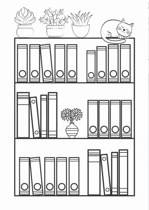 23 Tải tranh tập kệ sách cổ tích giúp bé thêm yêu đọc truyện