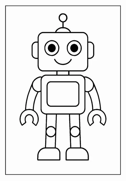 5 Tranh tô màu robot đơn giản dễ tô cho bé mới tập
