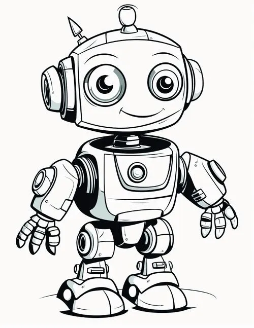116 Tờ giấy tô màu robot chibi đơn giản cho trẻ 4 tuổi
