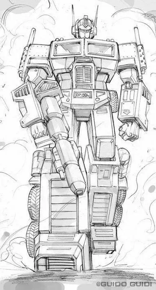 43 Tranh bé tập tô robot tương lai dễ thương