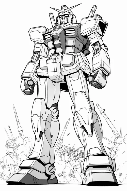 Trẻ học tô màu Gundam mắt kép xanh lá cho trẻ 6 tuổi