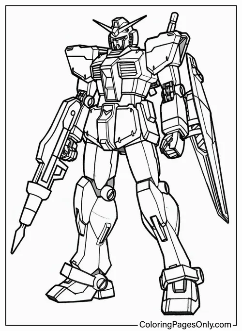 Bức tranh tô robot humanoid có bụng đỏ tươi