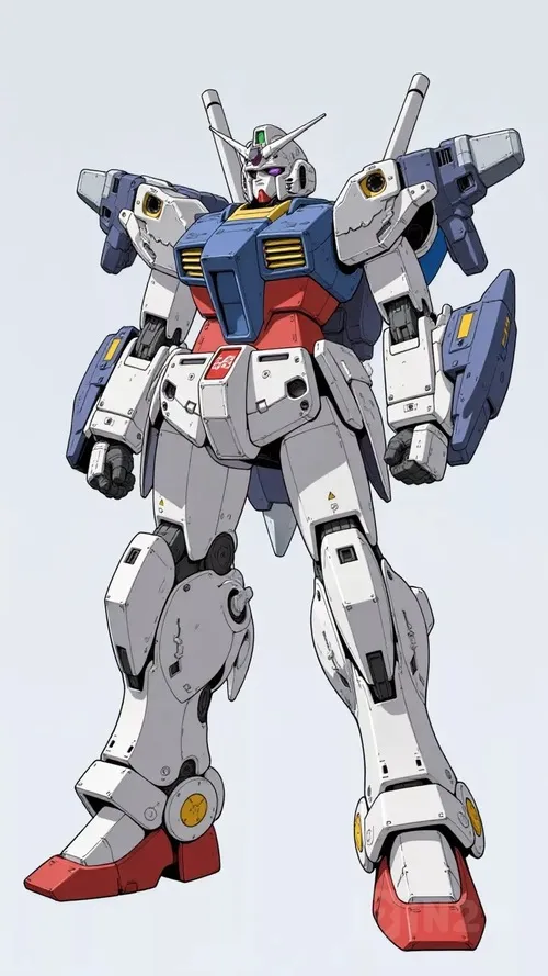 Bé học màu sắc qua trang tô Gundam giáp trắng và ngực xanh kinh điển