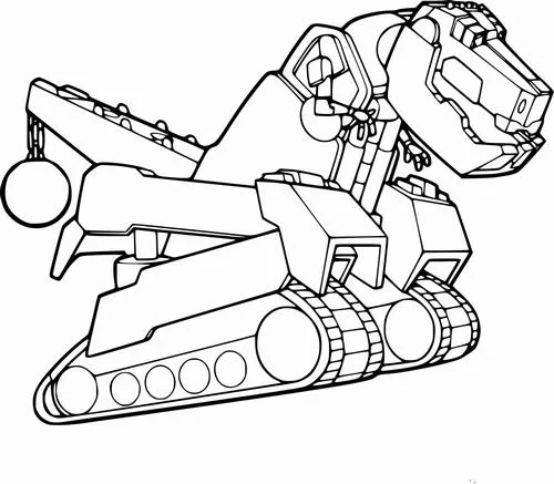 13 Tô màu robot khủng long giúp bé rèn tay và trí tưởng tượng