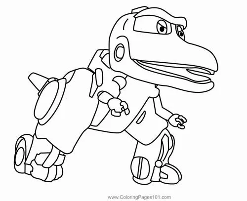 14 Tranh tô màu khủng long máy phát năng lượng