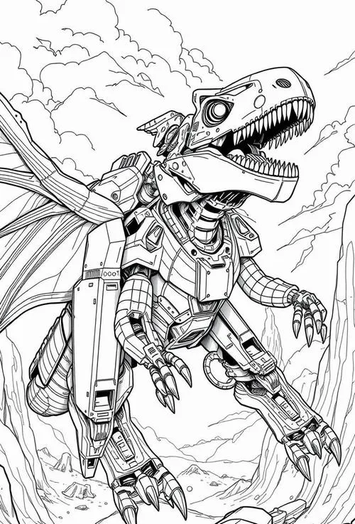 2 Robot khủng long giáp sắt cho bé thỏa sức sáng tạo màu sắc