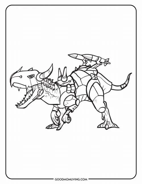 21 Giờ tô màu vui nhộn với những chú robot khủng long ngầu