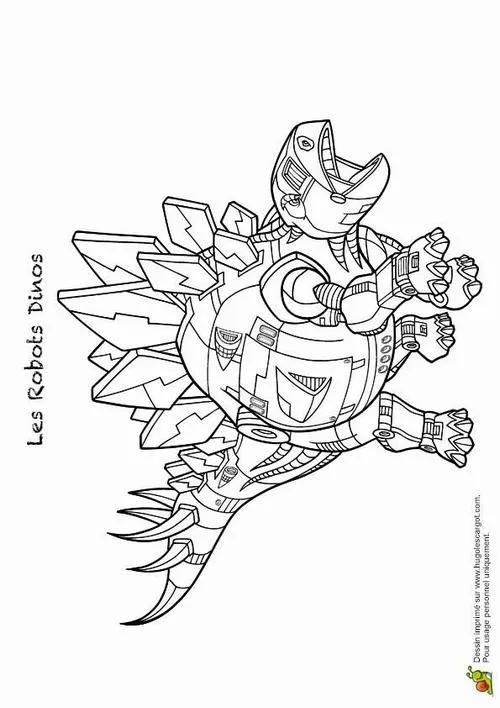 23 Trang tô màu robot khủng long chiến đấu bằng laser