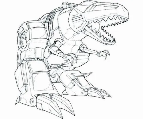 33 Trang học tô màu robot khủng long công nghệ cao