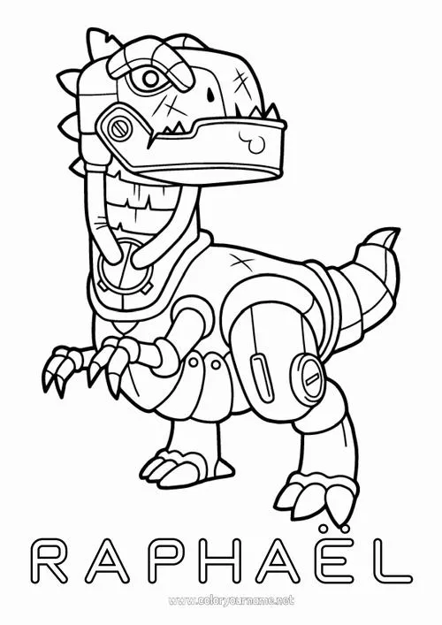 6 Hoạt động tô màu khủng long cơ khí cùng cha mẹ sáng tạo