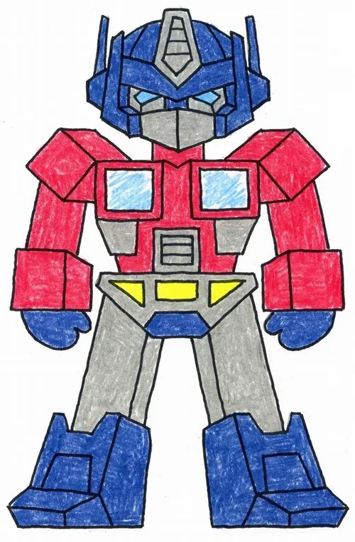 1 Tranh tô siêu nhân robot hợp thể cực ngầu giúp bé sáng tạo mỗi ngày