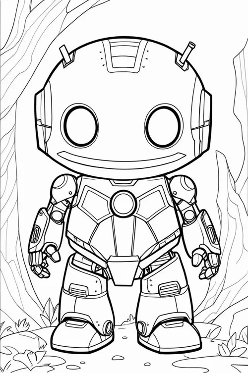 24 Bộ tranh tô màu robot hợp thể đỏ xanh vàng rất đẹp