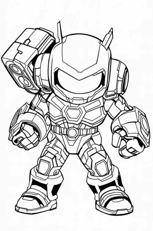 28 50 Tranh Tô Màu Siêu Nhân Robot đẹp cực ngầu từ Power Rangers tới Cyborg