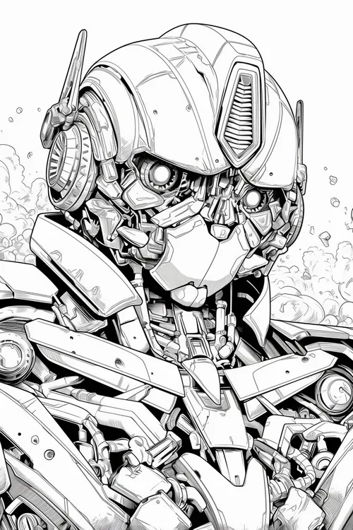15 Tranh bé tập tô robot khủng long có giáp lập lòe sáng