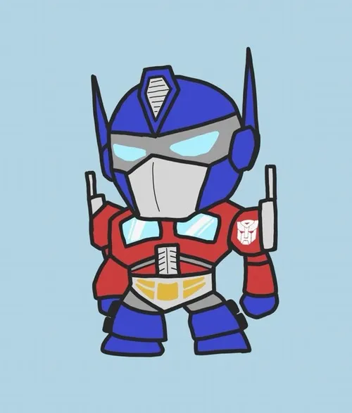 5 Bộ tranh tô robot chiến binh giáp sắt với màu đỏ xanh vàng nổi bật