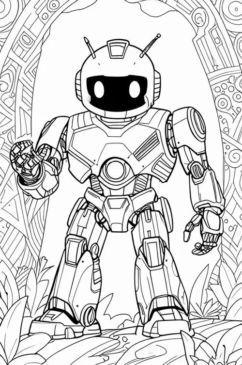 17 Tờ giấy tô màu robot mặt nạ chữ V sắc nét cho trẻ 4 tuổi