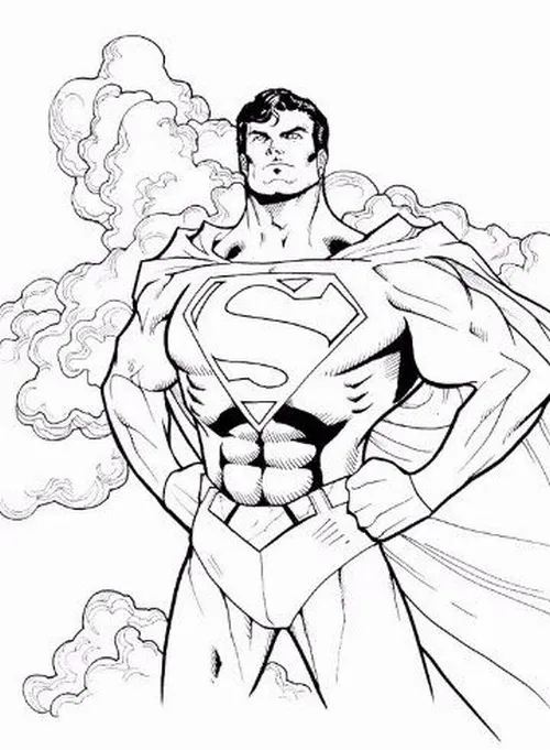 101 Bộ 85 Tranh Tô Màu Siêu Nhân (Superman) với áo choàng đỏ cho bé mê siêu anh hùng