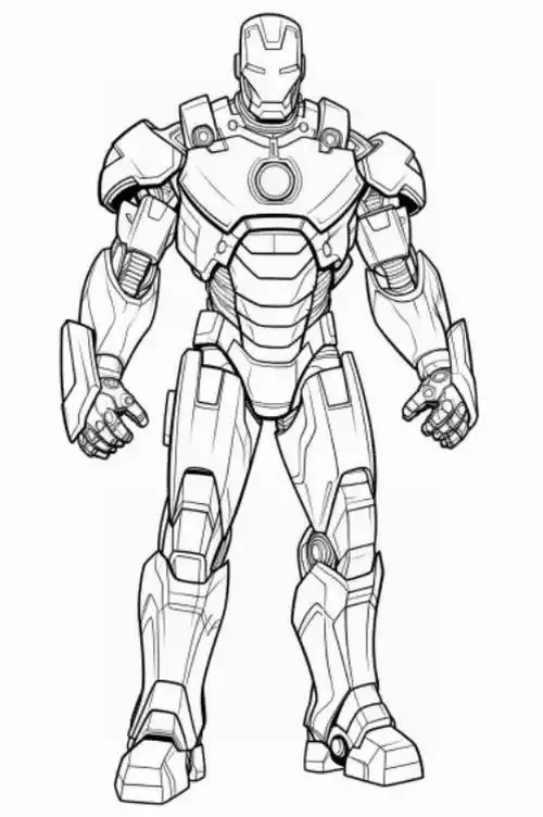 5 Trang tô màu Super man cơ bắp mạnh dáng đứng hiên ngang