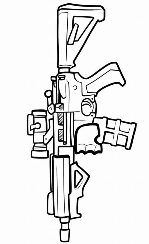 Tranh tô màu súng cho bé trai mê Free Fire và thế giới chiến binh