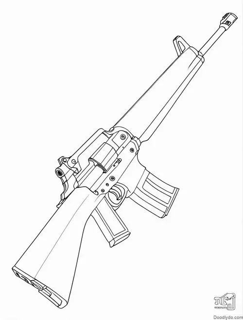 Hoạt động tô màu M1887 shotgun mạnh mẽ cho trẻ 4 tuổi