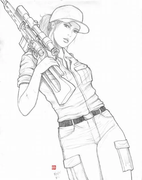 Tranh tô màu súng đen trắng giúp bé rèn tay và kiên nhẫn