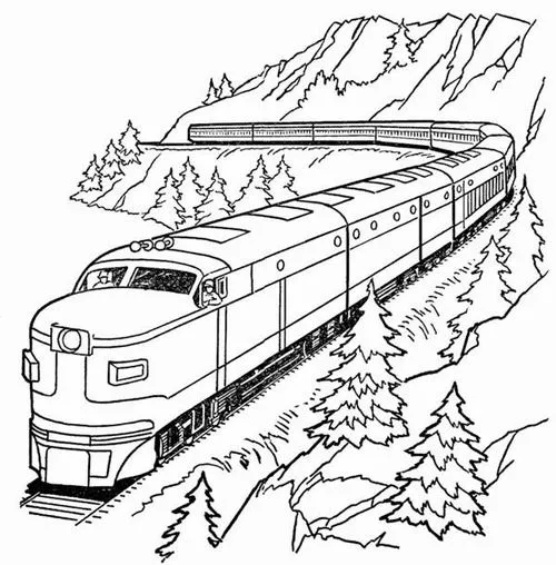 15 Trang học tô màu tàu hỏa cổ điển có còi tàu vui