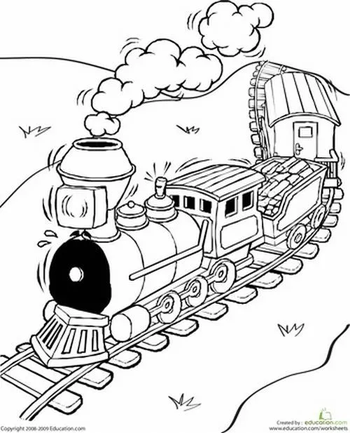 21 Hình vẽ tranh tô màu tàu hỏa phương tiện giao thông quen thuộc