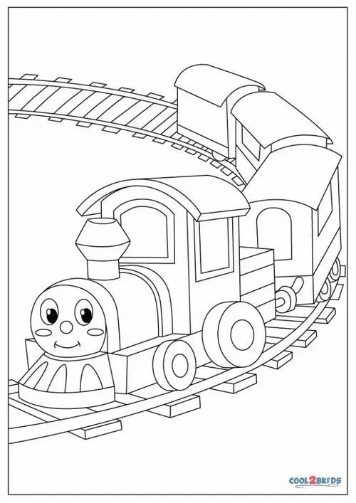 28 Hoạt động tô màu tàu chạy trên ray cùng con cho trẻ 4 tuổi