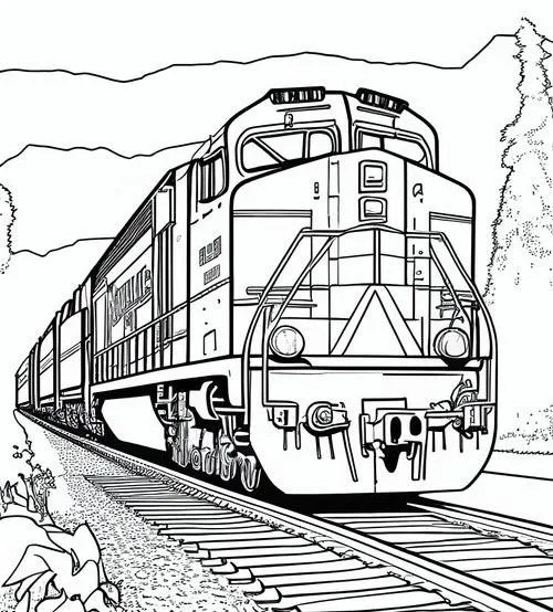 7 In hình tập tô tàu hỏa và toa tàu cửa sổ vuông