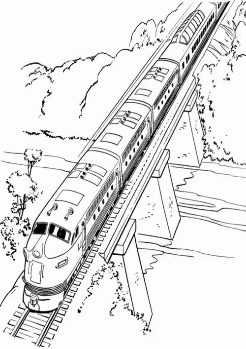 12 Cách tô tàu hỏa với bút sáp đường nét rõ