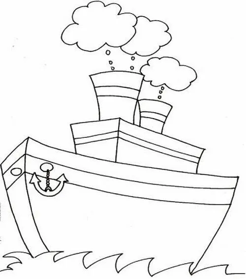 Tô màu sáng tạo tàu du lịch boong tàu rộng cho bé 5 tuổi