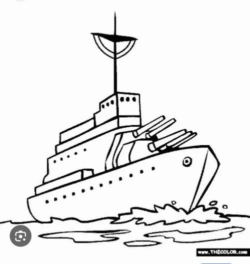 Hoạt động tô màu tàu viễn dương mũi tàu đuôi tàu rõ nét