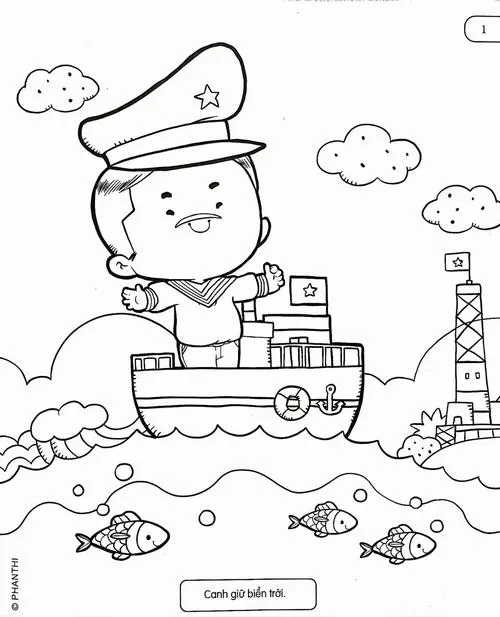 Tranh tô màu tàu du lịch nhiều tầng bé nhìn là thích ngay