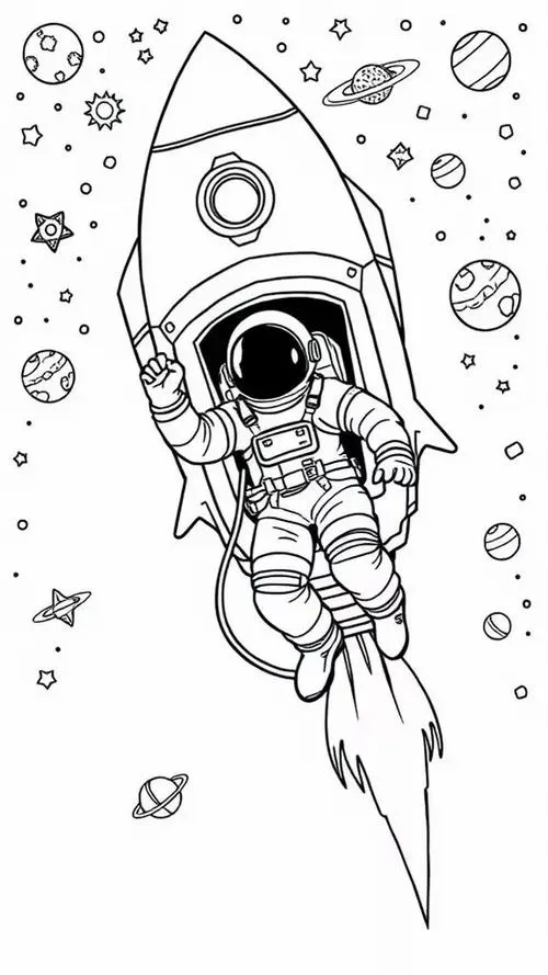 Tải tranh tập tô tàu bay không gian hiện đại nhanh