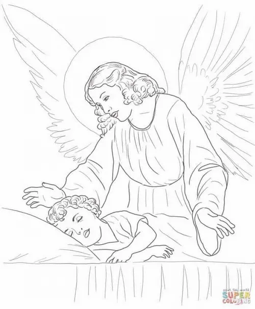 Bức tranh tô thiên sứ cánh lấp lánh vàng cho bé 3 tuổi