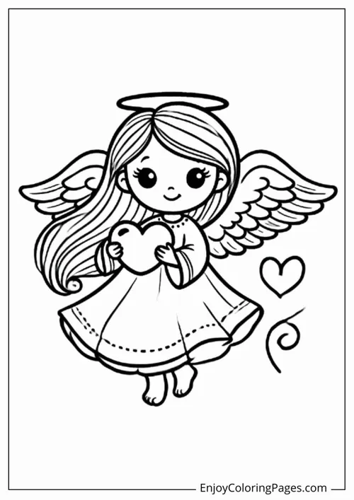 Tập tô thiên thần váy hồng giúp bé cảm nhận màu sắc tinh tế