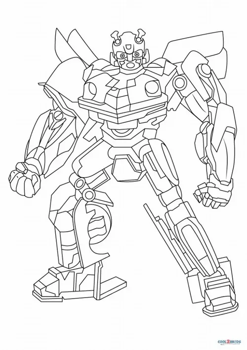 30 Tranh tô màu Bumblebee vàng đen dễ thương nhìn là mê