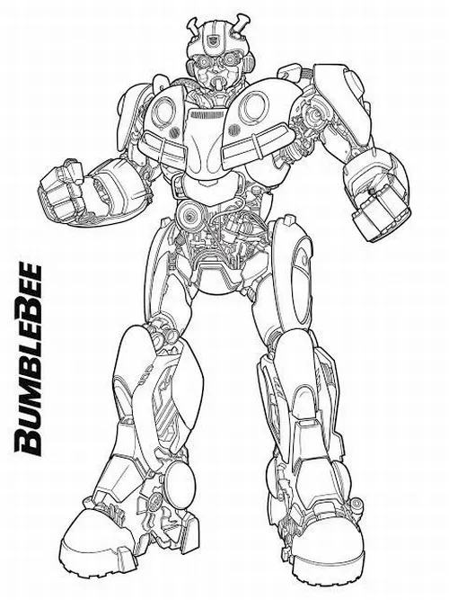 42 Hình vẽ tranh tô màu Bumblebee ánh mắt vui như kể chuyện