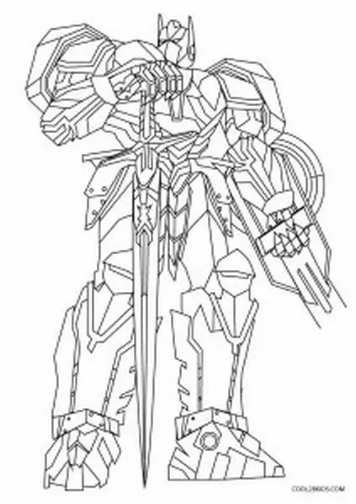 7 Bức tranh tô Optimus Prime mắt xanh sáng nổi bật vô cùng