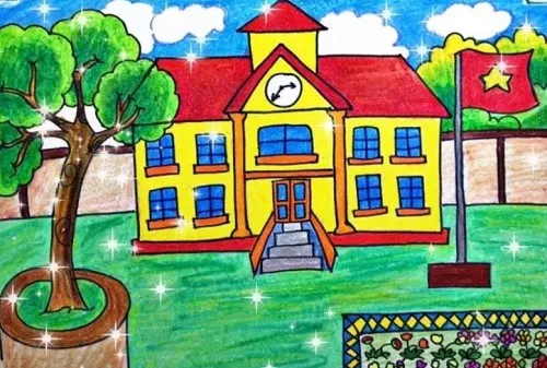 1 Bộ tranh tô màu trường học đầy màu sắc giúp bé nhớ mãi những giờ vào lớp