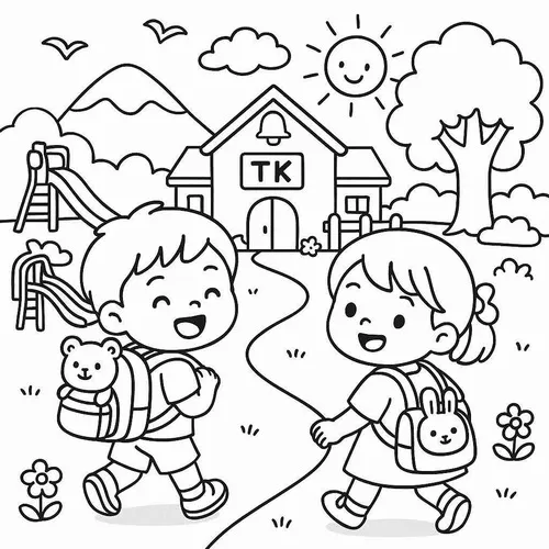 70 Tranh Tô Màu Trường Học từ mầm non tới tiểu học giúp bé thêm yêu thầy cô bạn bè