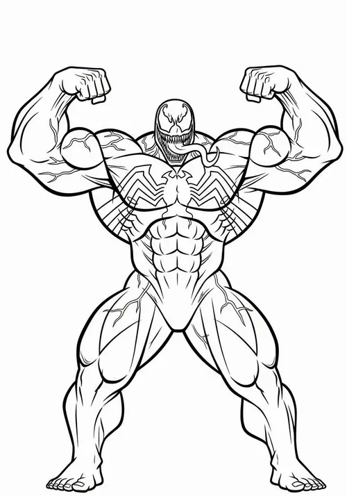 13 Mẫu tranh tô màu Venom Symbiote đặc trưng giúp trẻ hiểu cảm xúc