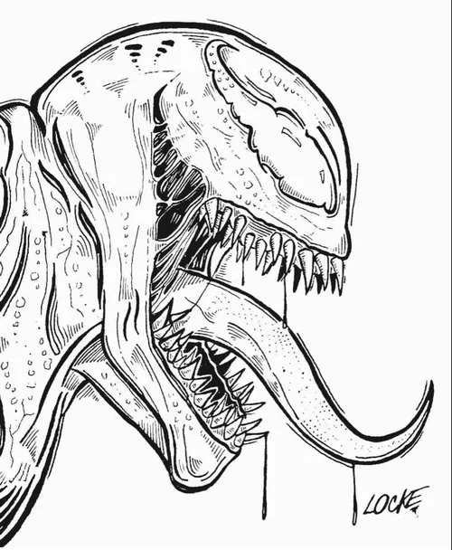 18 Tô màu vui Venom lưỡi đỏ nổi bật giúp trẻ tập trung tốt