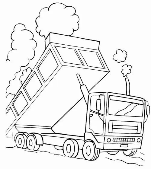 Tô màu sáng tạo xe tải ben thùng ben phía sau