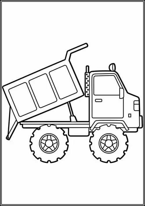 Tải tranh tập tô xe tải ben bánh xe răng cưa mạnh mẽ